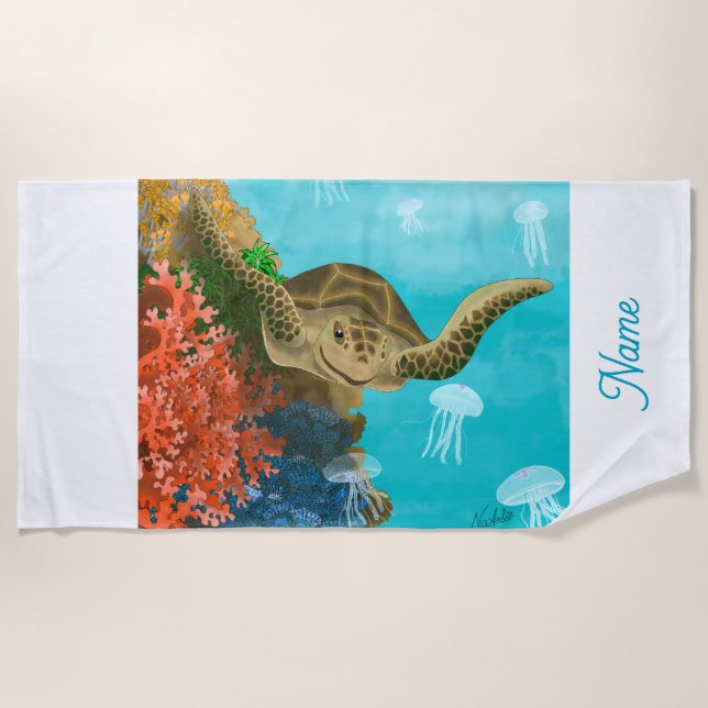 GB Beach Towel Sea Turtle Strandtuch (Vorderseite)