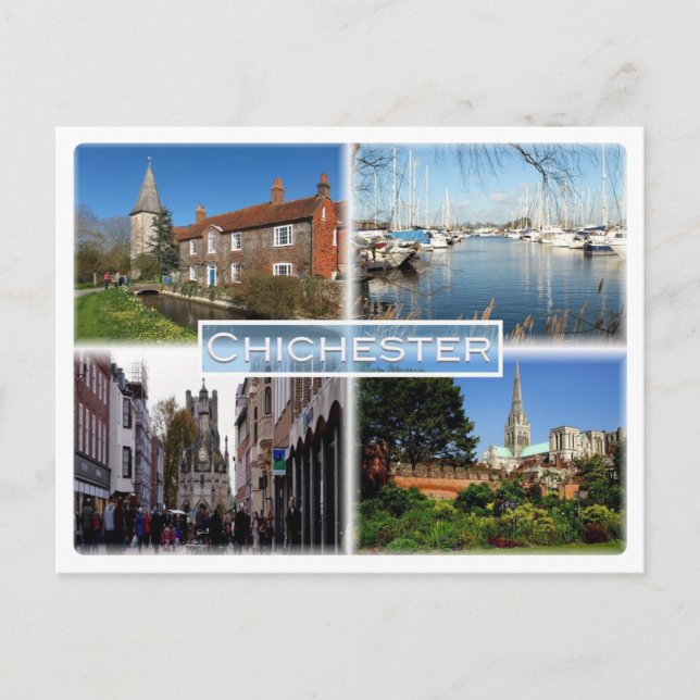 GB Chichester - Bosham Church and Brook House - Postkarte (Vorderseite)