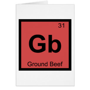 Gb - Chimie du bœuf haché Symbole du tableau pério