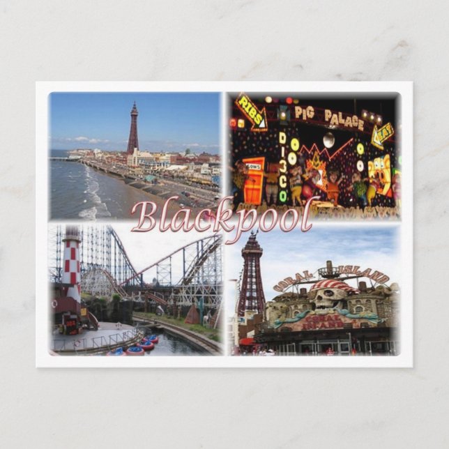 GB Großbritannien - England - Blackpool - Postkarte (Vorderseite)