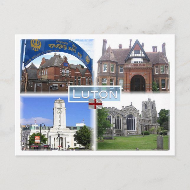 GB Luton - Guru Nanak Gurdwara Sikh Temple - Postkarte (Vorderseite)