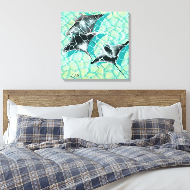 GB Print on canvas Manta Rays Leinwanddruck (Insitu (Schlafzimmer))