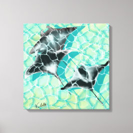 GB Print on canvas Manta Rays Leinwanddruck