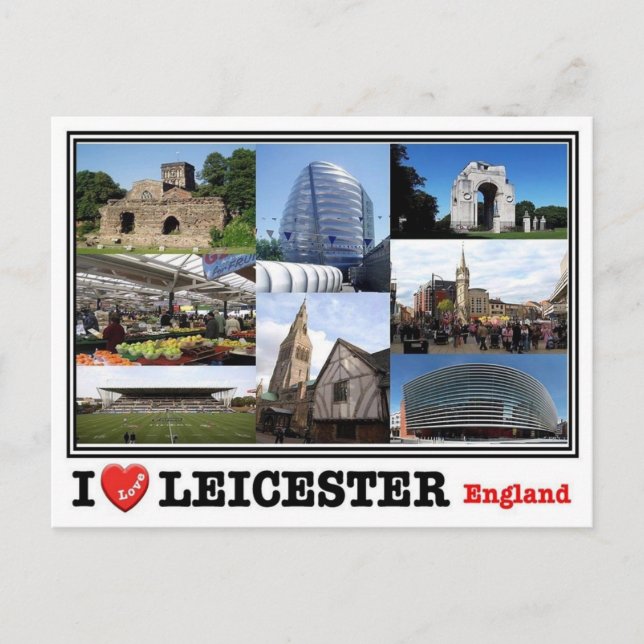 GB Vereinigtes Königreich - England - Leicester - Postkarte (Vorderseite)