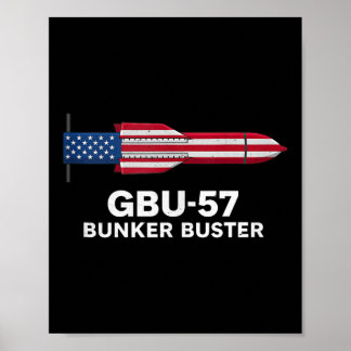 Gbu-57 Bunker Buster Amerikanische Flagge 4. Juli Poster
