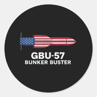 Gbu-57 Bunker Buster Amerikanische Flagge 4. Juli Runder Aufkleber