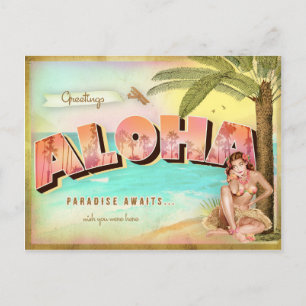 GC ALOHA TROPICAL POSTCARD POSTKARTE