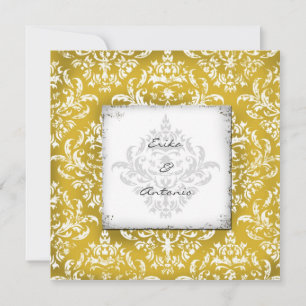 GC Erika Vintag Damask Golden Einladung