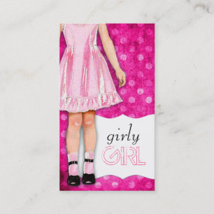 GC Girly Girl Puppe Pink Visitenkarte