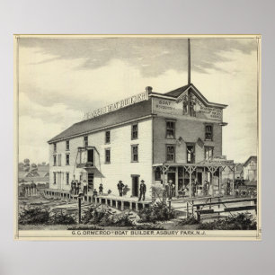 GC Ormerod, The Boat Builder, Asbury Park, NJ Poster