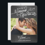 GC Our First Married Christmas Holiday Card Chalk Feiertagskarte<br><div class="desc">Design von Jill McAmis © 2014.</div>