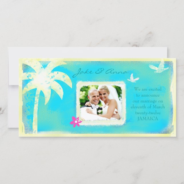 GC | Paradise Found Wedding Ankündigung (Vorderseite)