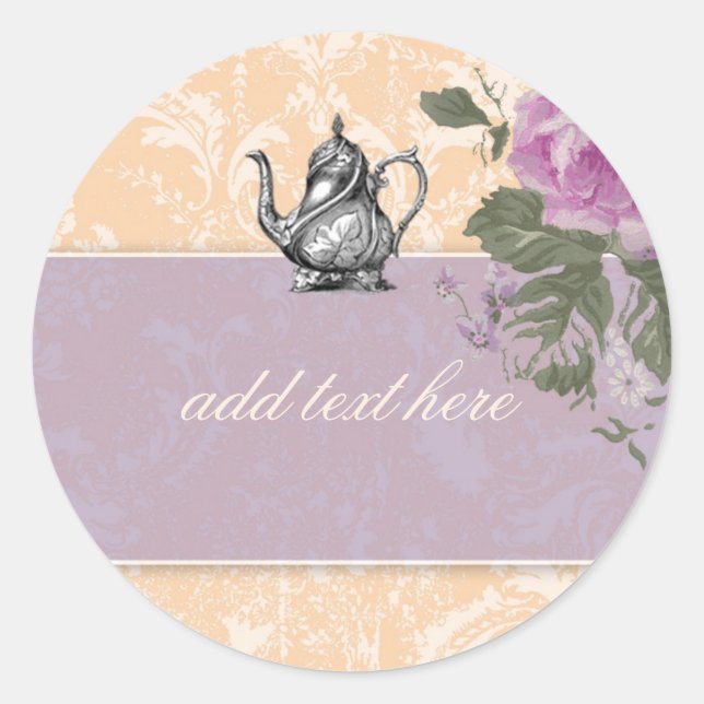 GC Vintag Brautparty Tee Party Stickers (Vorderseite)