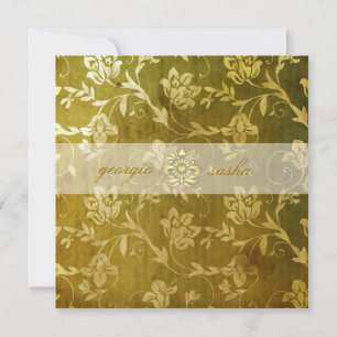 GC Vintage Goldene Flora Einladung