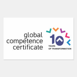 GCC 10. Anniversay Logo Sticker! Rechteckiger Aufkleber
