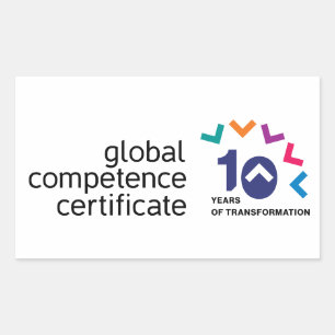 GCC 10. Anniversay Logo Sticker! Rechteckiger Aufkleber