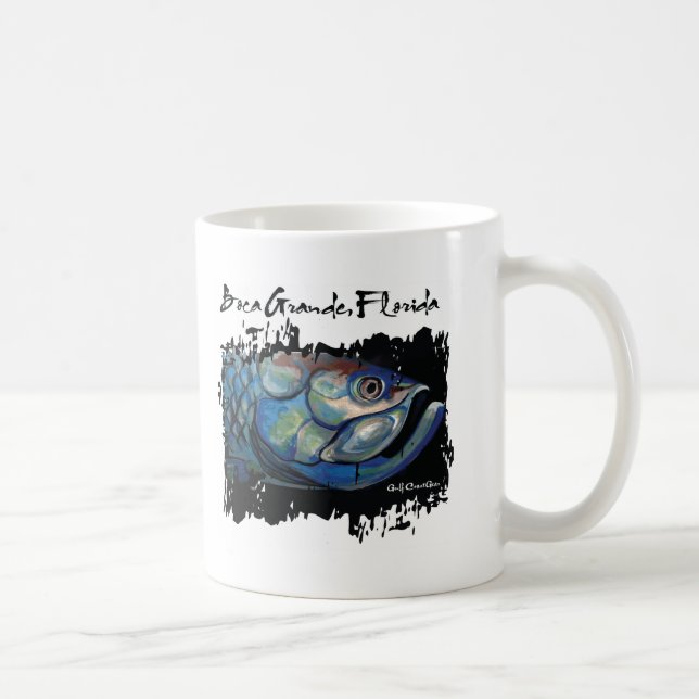 GCG Boca großer blauer Tarpon-Kopf Kaffeetasse (Rechts)