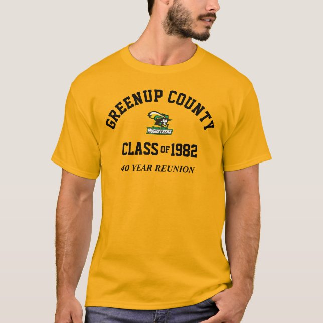 GCHS 82 Wiedersehen T - Shirt Gold (Vorderseite)