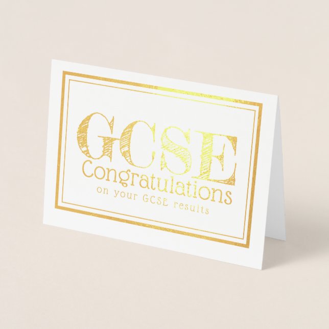 GCSE Glückwunschkarte Folienkarte (Vorderseite)