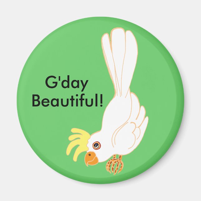 Gday Beautiful Aussie Galah Vogel Magnet (Vorne)