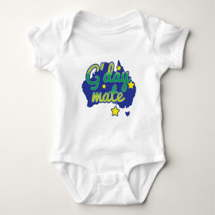 G'DAY Kamerad-australischer Gruß hallo Baby Strampler
