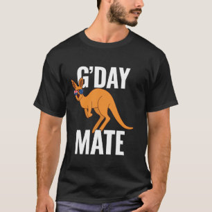G'Day Kumpel Lustiger Kangaroo Australische Flagge T-Shirt