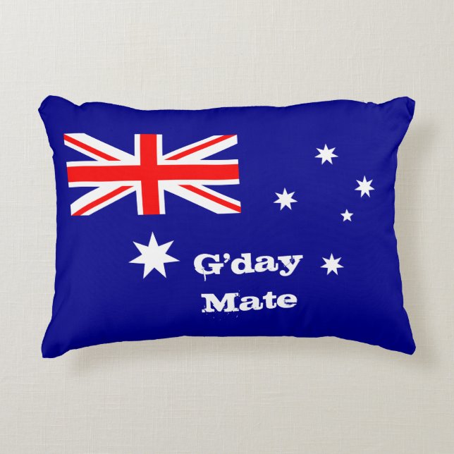 G'day Mate & Australian Flag Dekoration / Australi Dekokissen (Vorderseite)