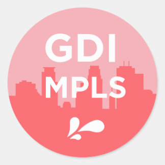GDI MPLS Logo-Aufkleber Runder Aufkleber