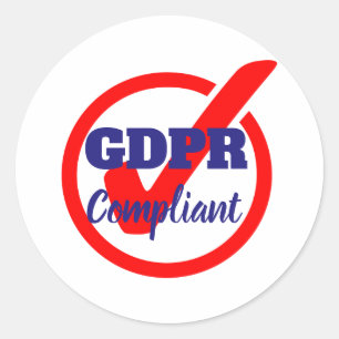 GDPR konforme allgemeine Daten-Schutz-Regelung Runder Aufkleber
