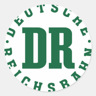 GDR / DDR Railway - Deutsche Reichsbahn Sign Runder Aufkleber