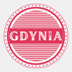 Gdynia City Pride Emblem – Polnische Identität Runder Aufkleber