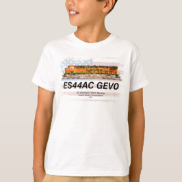 GE ES44AC GEVO Locomotive und amerikanische Flagge T-Shirt
