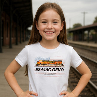 GE ES44AC GEVO Locomotive und amerikanische Flagge T-Shirt