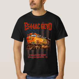 GE ES44AC GEVO Locomotive und amerikanische Flagge T-Shirt