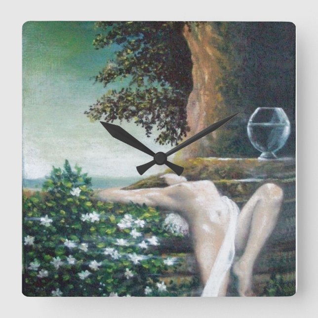 GEA ,MYRTLE AND WATER QUADRATISCHE WANDUHR (Vorderseite)