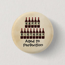 Gealtert zu Perfektions-Wein-Liebhaber-alles Gute Button