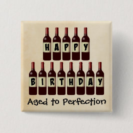 Gealtert zu Perfektions-Wein-Liebhaber-alles Gute Button