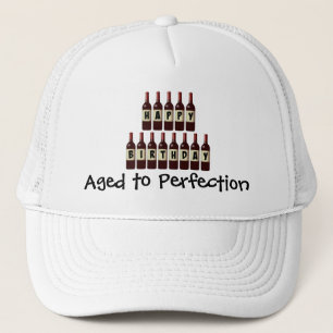 Gealtert zu Perfektions-Wein-Liebhaber-alles Gute Truckerkappe