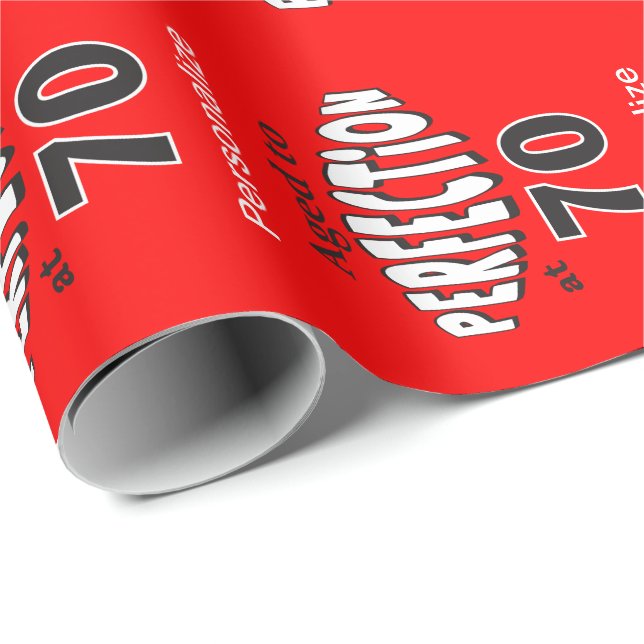 Gealtert zur Perfektion bei 70 Geschenkpapier (Rolleneckpunkt)
