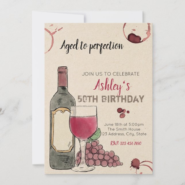 Gealtert zur Perfektionseinladung Einladung (Vorderseite)