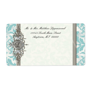 Gealterte beunruhigte Damast-Silber Bling