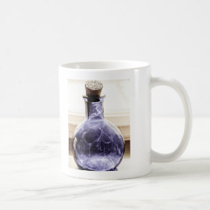Gealterte Foto Blaue Flasche Kaffeetasse