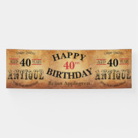 Gealterter, antiker und Vintager 40. Geburtstag 🎈