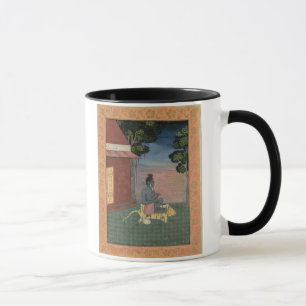 Gealterter Asket gesetzt auf einer Tigerhaut Tasse