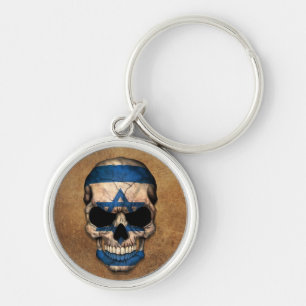 Gealterter und getragener israelischer schlüsselanhänger
