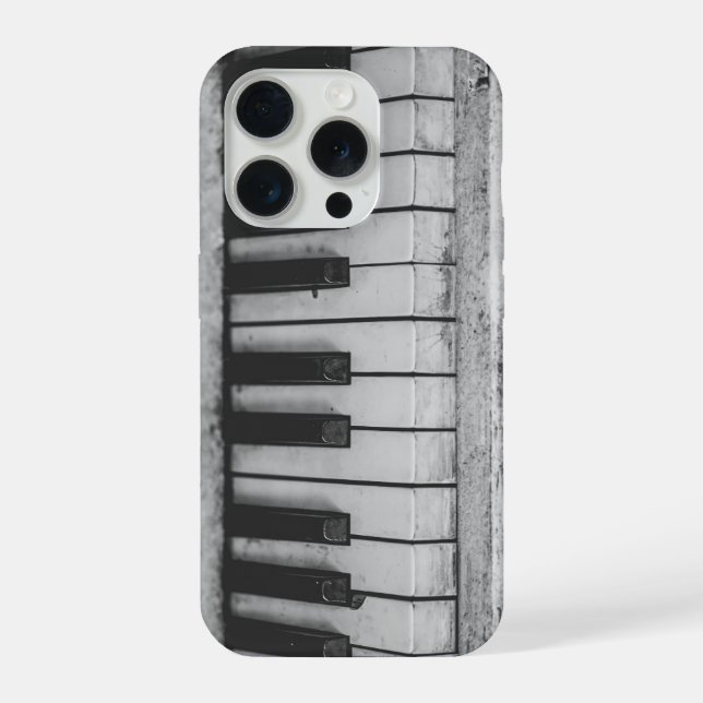 Gealtertes Klavier iPhone 15 Pro Hülle (Rückseite)