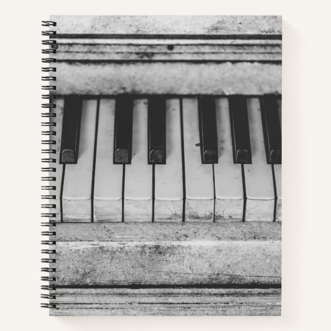 Gealtertes Klavier Notizbuch (Vorderseite)