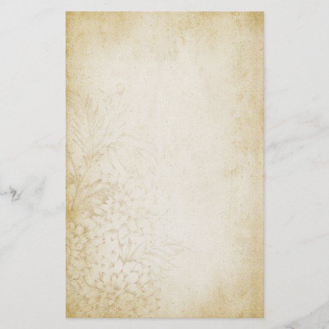 Gealtertes Vintages Art-Anmerkungs-Papier Briefpapier (Vorderseite)