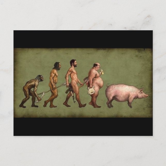 Geänderte Evolution Postkarte (Vorderseite)