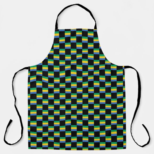 Geändertes Gabon-Flag-Muster Schürze (Vorderseite)